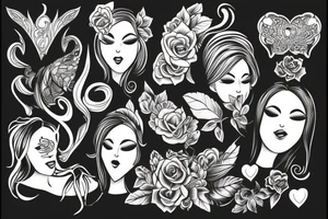 Unalome female tattoo idea