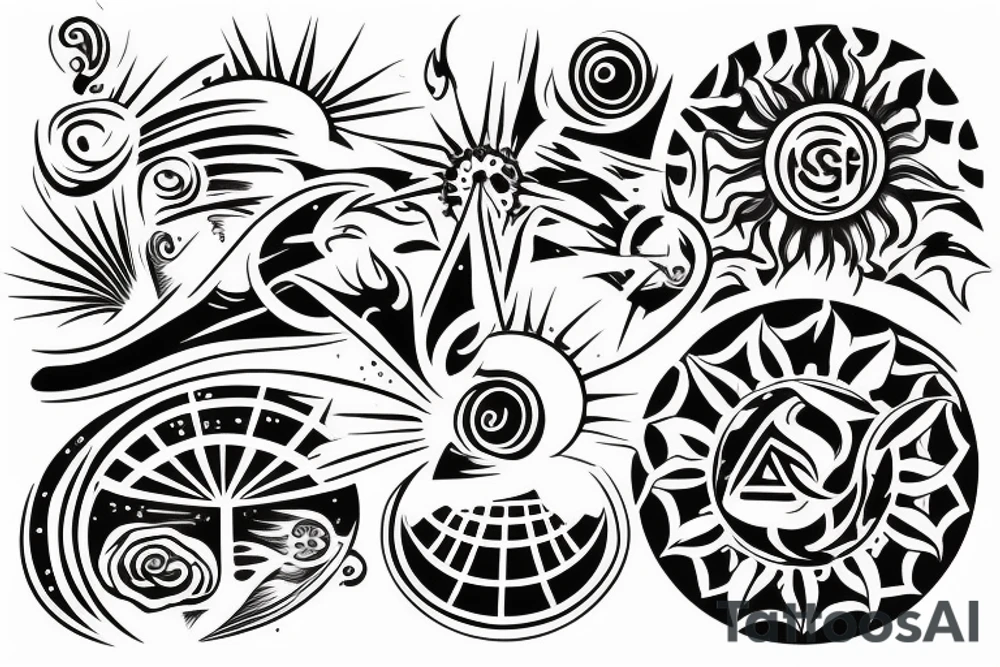 Sun,  water tattoo idea