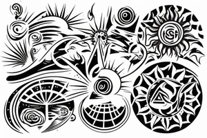 Sun,  water tattoo idea