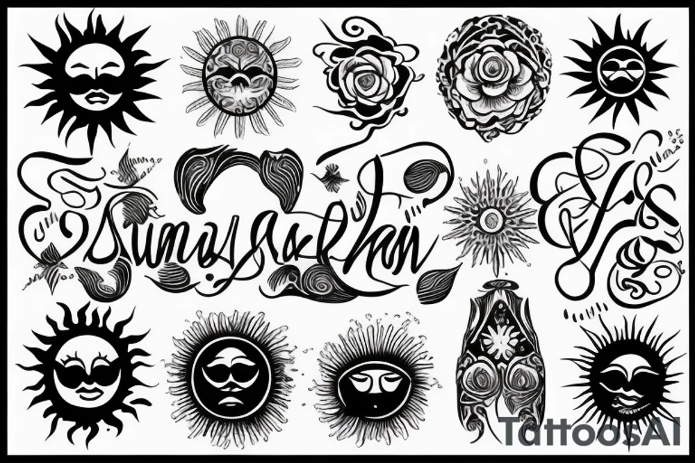 Sun,  water tattoo idea