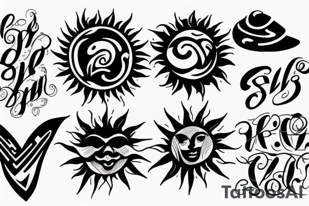 Sun tattoo idea