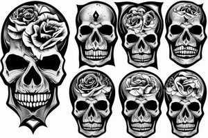 skull tattoo on biceps tattoo idea
