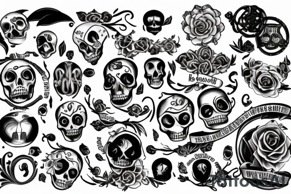 round words saying memento mori tattoo idea