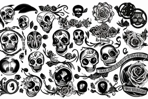round words saying memento mori tattoo idea