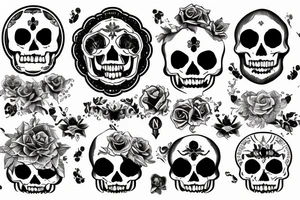 round words saying memento mori tattoo idea