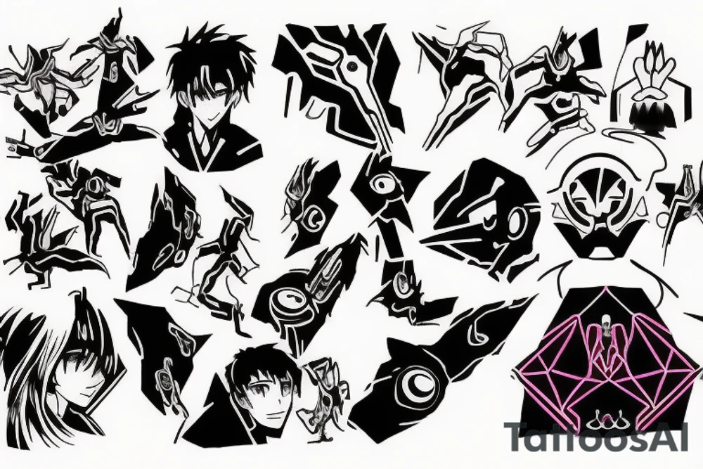 Neon evangelion tattoo tattoo idea
