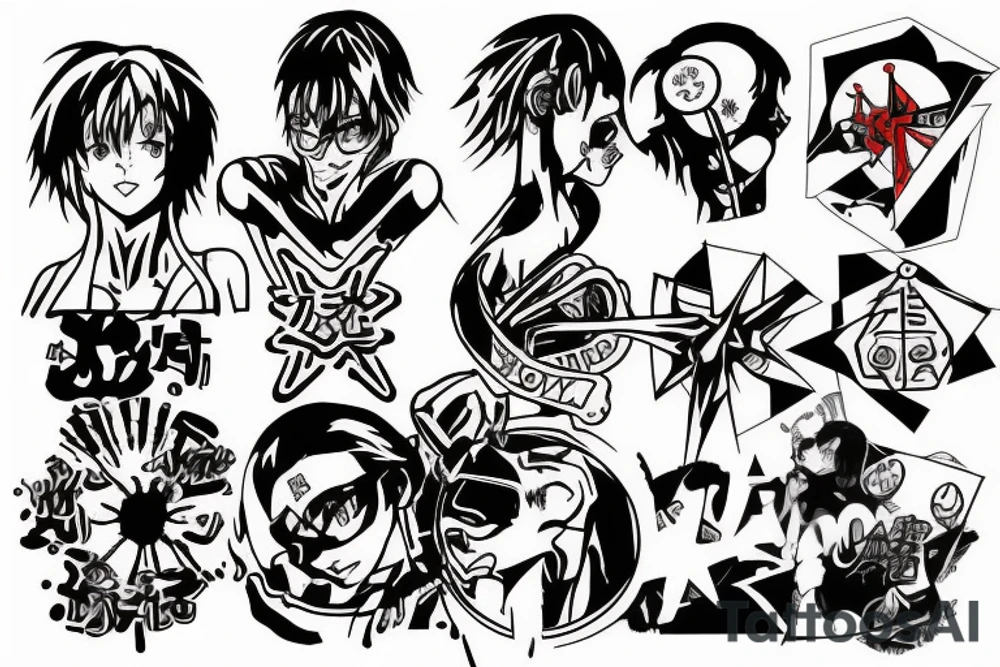 Neon evangelion tattoo tattoo idea