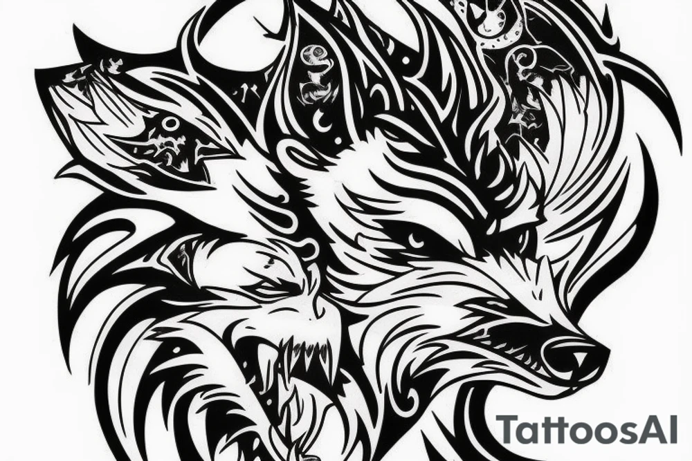 The wolf Fenrir tattoo idea
