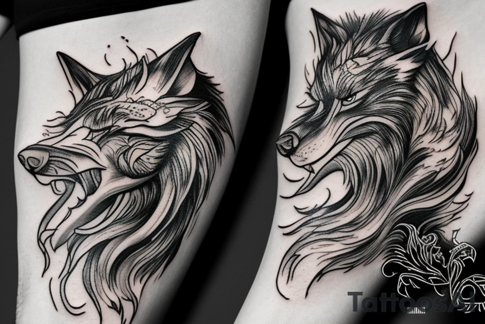 The wolf Fenrir tattoo idea