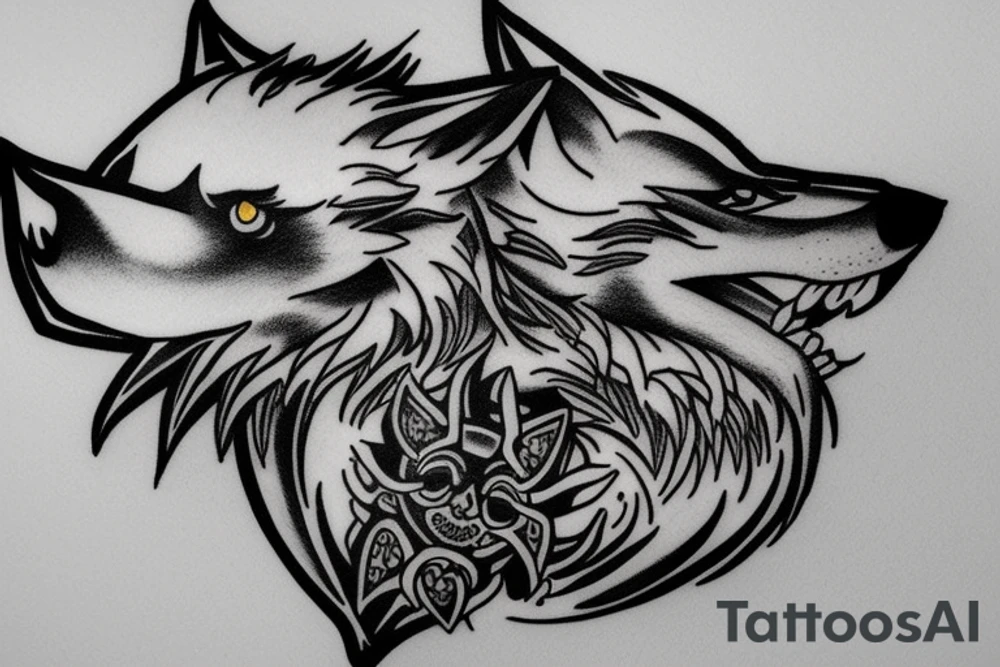 The wolf Fenrir tattoo idea