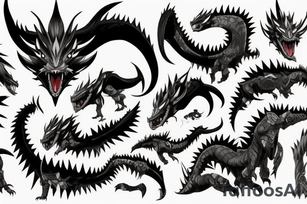 Zinogre monster hunter tattoo idea