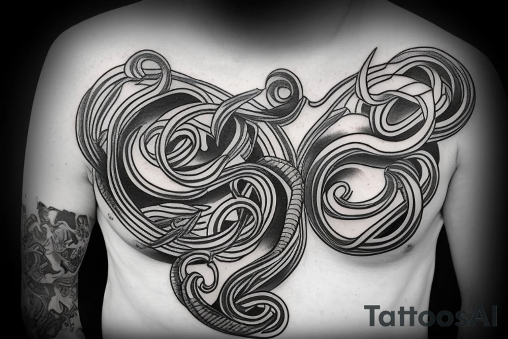 Thin line ampersand tattoo idea
