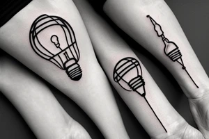 Lightbulb idea minimalistic tattoo idea