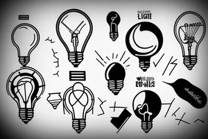 Lightbulb idea minimalistic tattoo idea