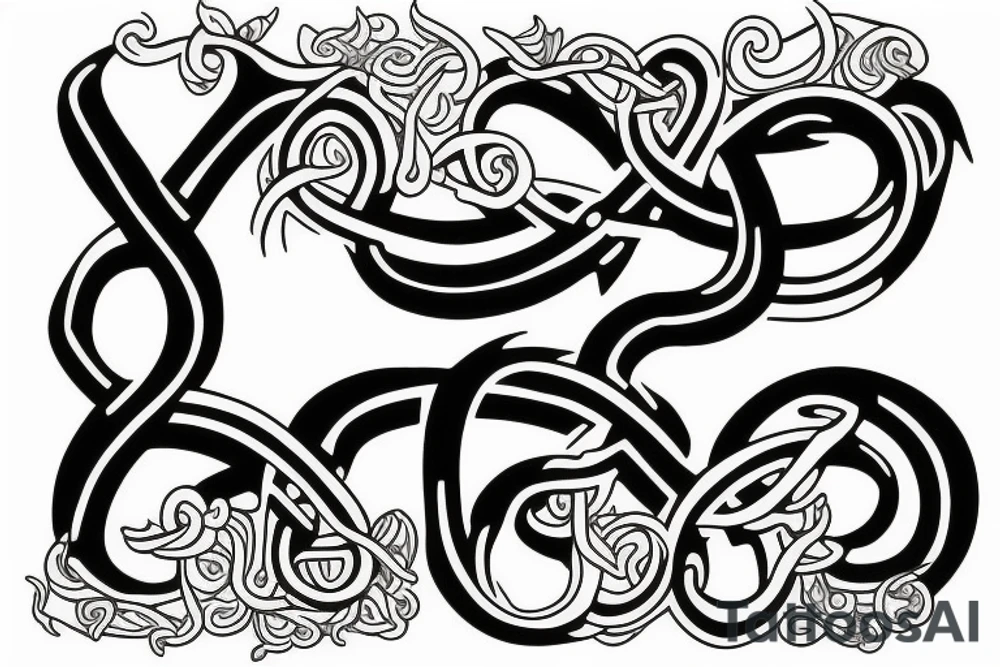 Ampersand minimalistic tattoo idea