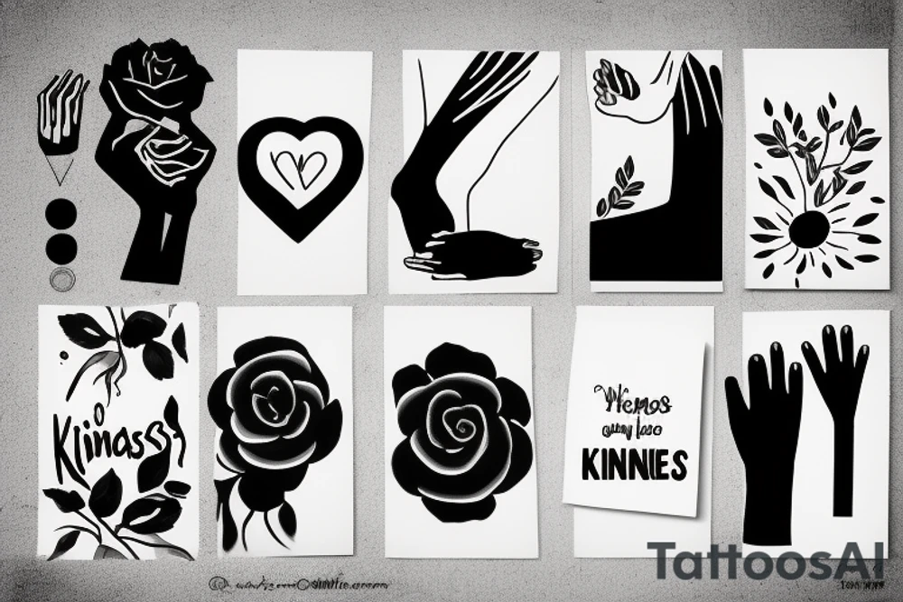 Kindness minimalistic tattoo idea