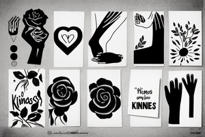 Kindness minimalistic tattoo idea