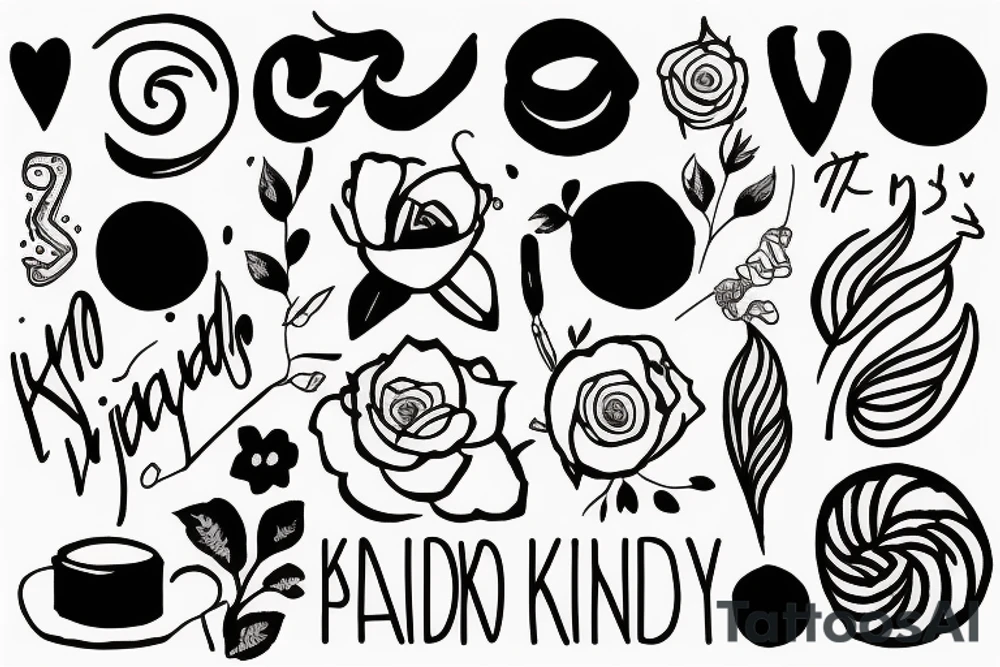 Be kind minimalistic tattoo idea