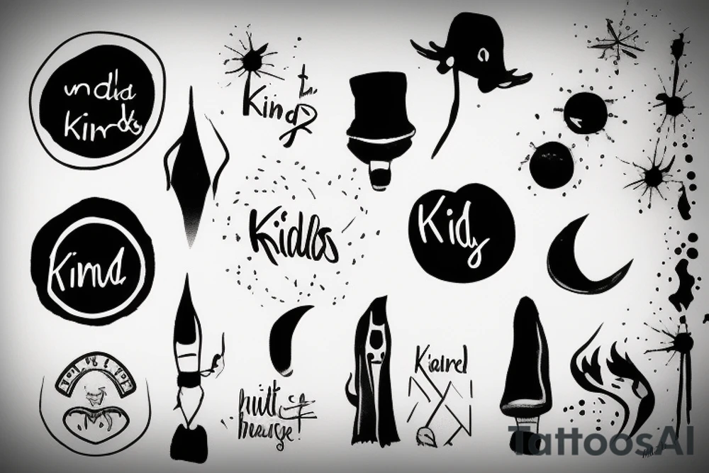 Be kind minimalistic tattoo idea