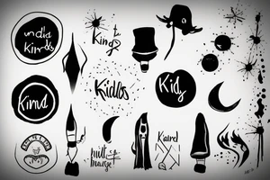 Be kind minimalistic tattoo idea