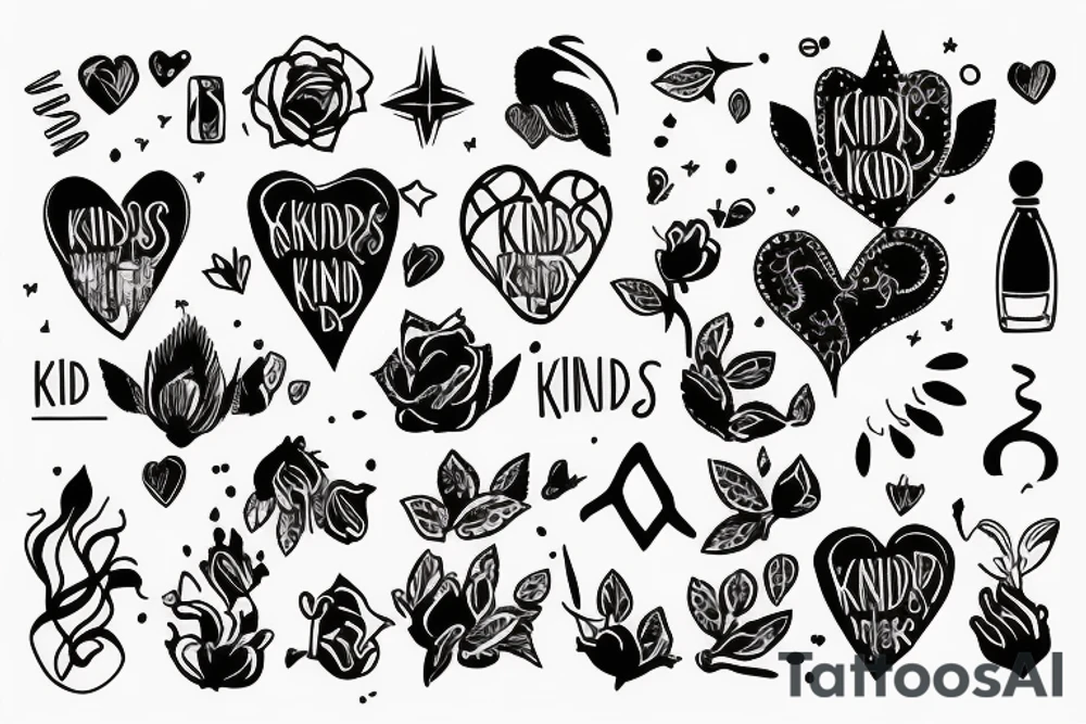 Be kind minimalistic tattoo idea