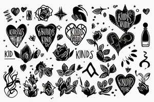 Be kind minimalistic tattoo idea