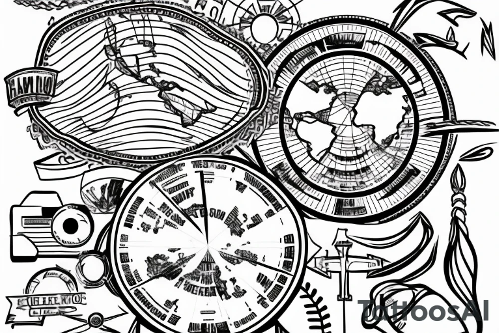 simple geographic design including the date 10.28.23 tattoo idea