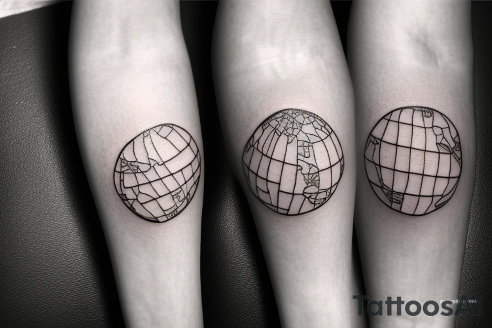 simple geographic design including the date 10.28.23 hidden. more simple tattoo idea