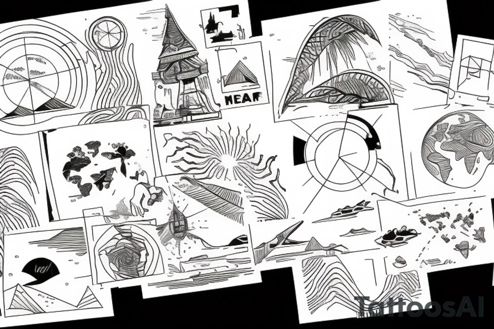 simple geographic design including the date 10.28.23 hidden. tattoo idea