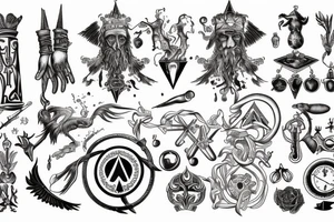 Alchemy, esoteric, Hermes trismegistus tattoo idea