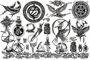 Alchemy, esoteric, Hermes trismegistus tattoo idea