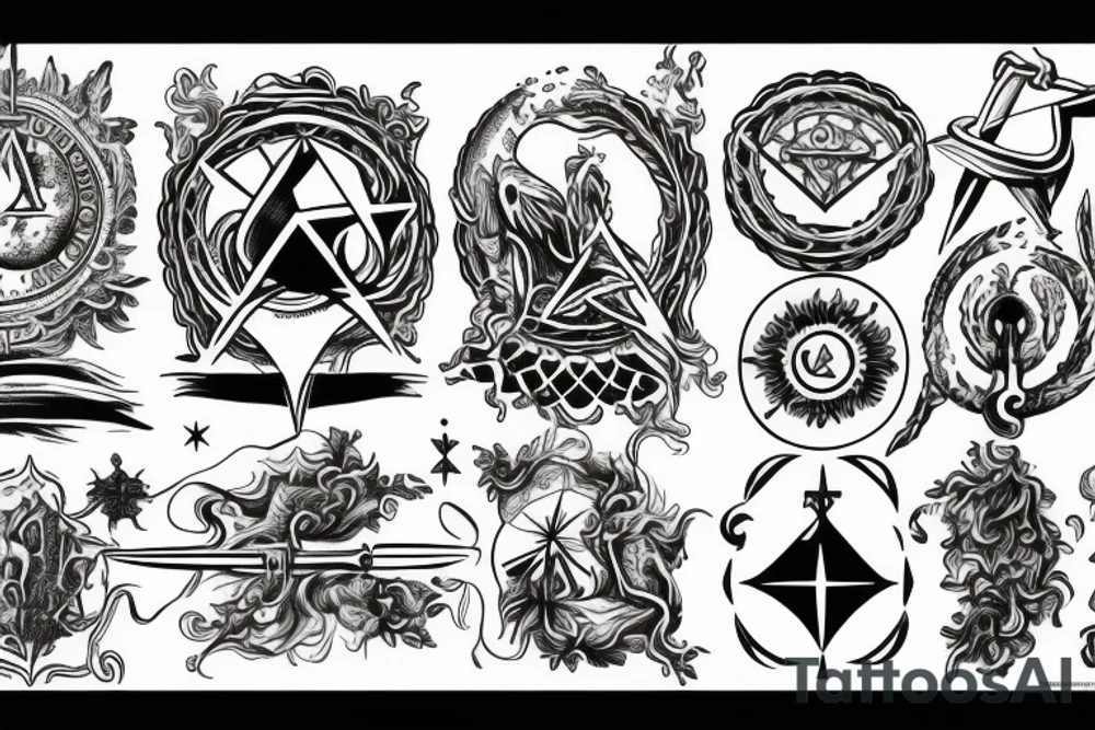 Alchemy, esoteric, Hermes trismegistus, symbolism tattoo idea