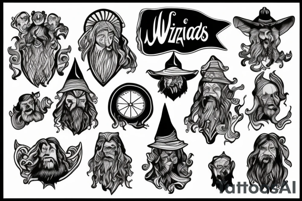 Wizard in robes tattoo idea