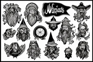 Wizard in robes tattoo idea