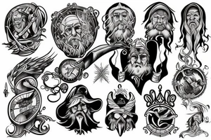 Wizard in robes tattoo idea