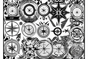nordic compass tattoo idea