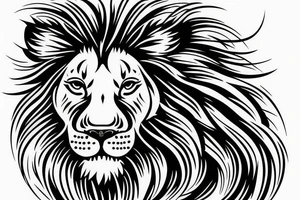 Realistically lion in music tattoo idea