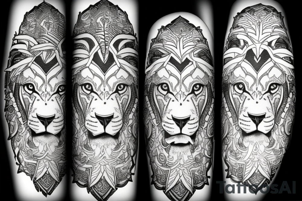 Lion roaring tattoo idea