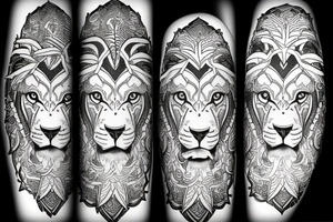 Lion roaring tattoo idea