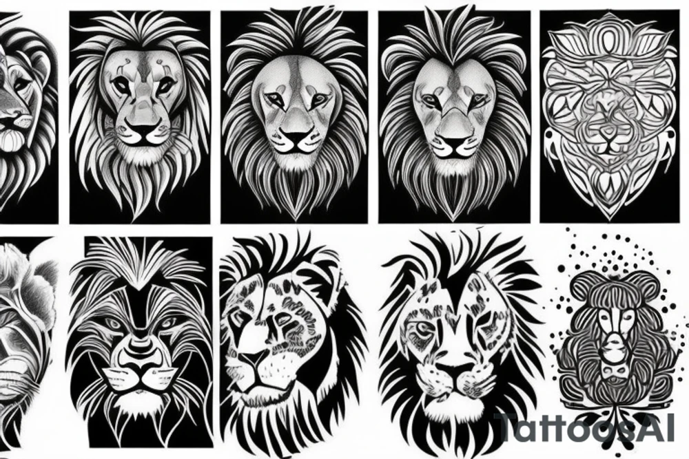 Lion, half sleeve tattoo idea