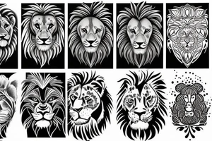 Lion, half sleeve tattoo idea