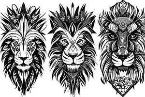Lion, half sleeve tattoo idea