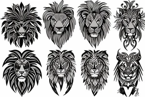 Lion, half sleeve tattoo idea