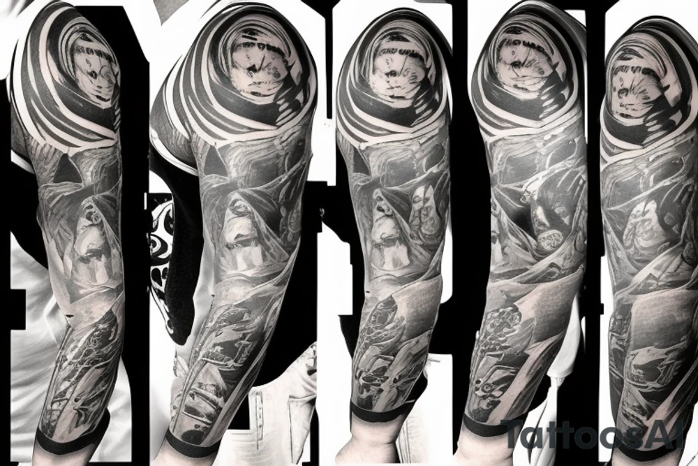 Speaker on a tape recorder, half sleeve arm tattoo idea Speaker on a tape recorder, half sleeve arm tattoo idea