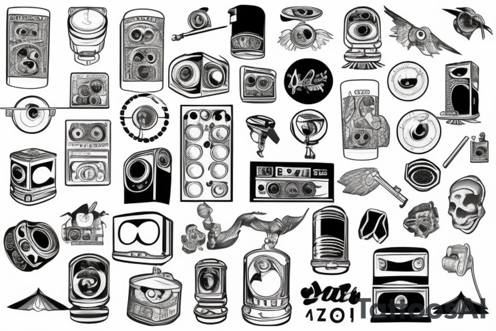 Loudspeaker tattoo idea
