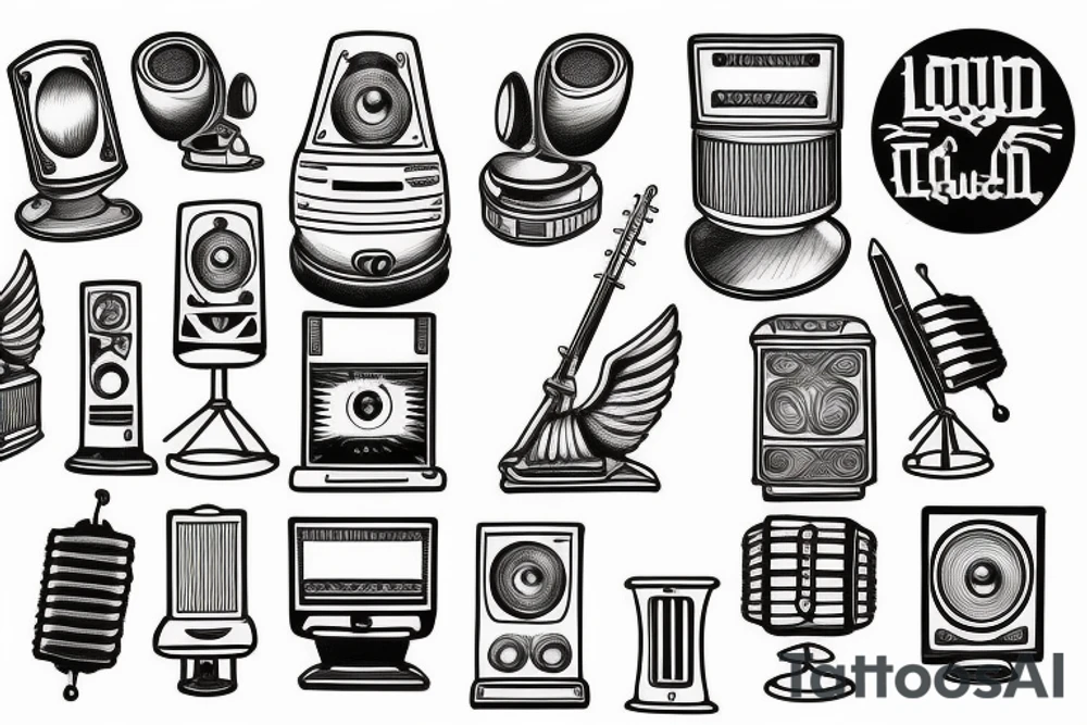 Loudspeaker tattoo idea