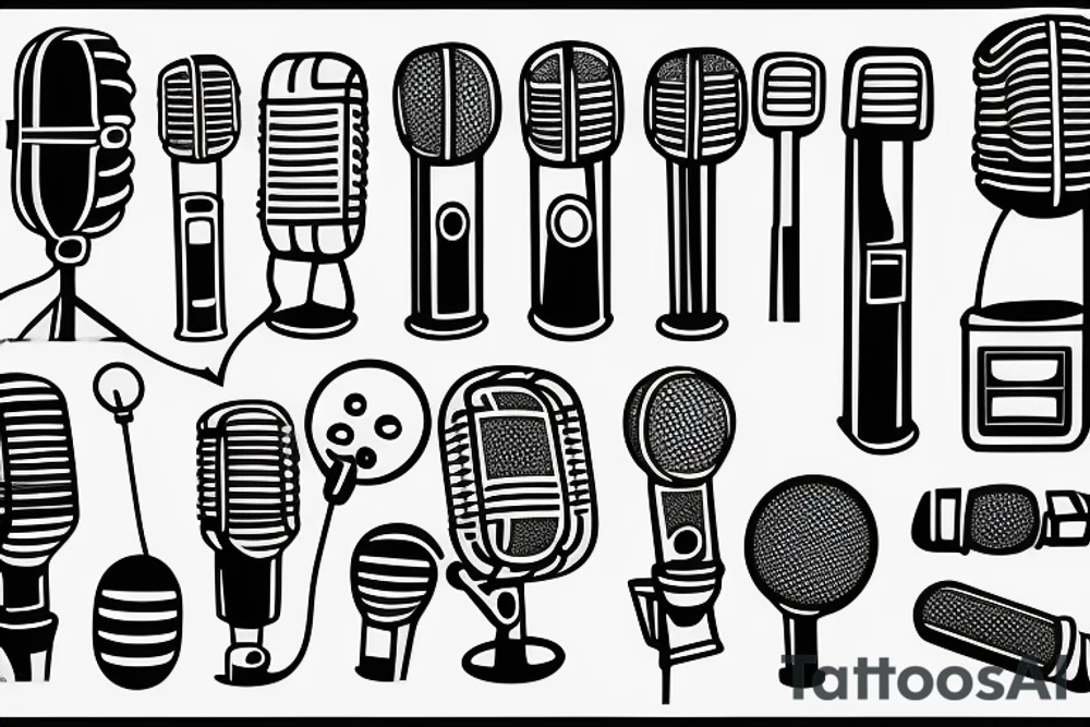 Singing microphone tattoo idea