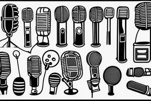 Singing microphone tattoo idea
