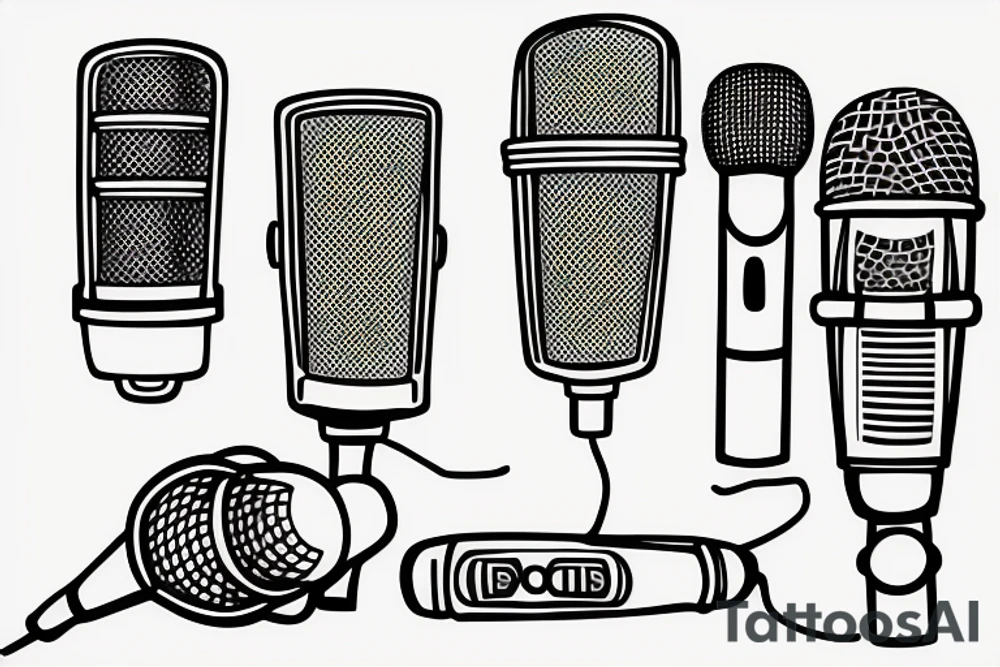 Singing microphone tattoo idea