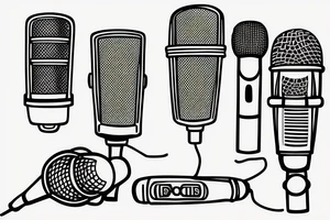 Singing microphone tattoo idea